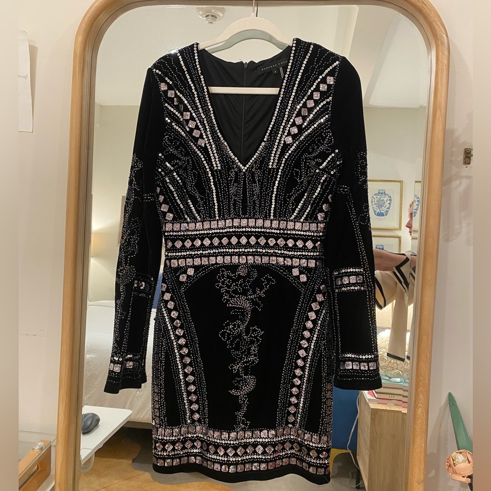 REVOLVE Endless Rose beaded cocktail dress- Worn once!